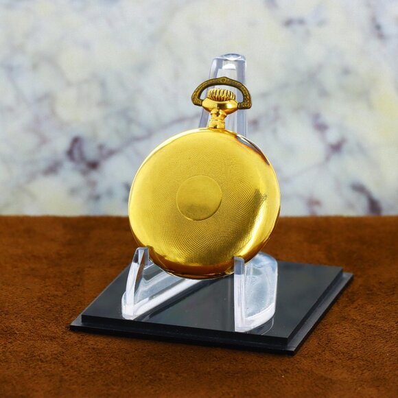 Omega 18kt Yellow Gold ’Grand Prix Paris 1900’ Pocket Watch 45.5mm White Enamel - Picture 4 of 7